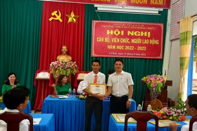 HỘI NGHỊ CÁN BỘ CÁN BỘ, VIÊN CHỨC NGƯỜI LAO ĐỘNG TRƯỜNG THCS NGUYỄN ĐÌNH CHIỂU, NĂM HỌC 2022 – 2023
